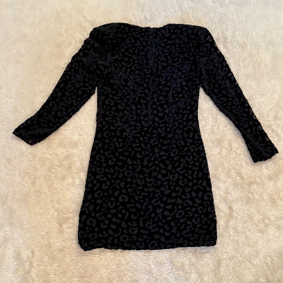 SMYTHE Leopard Print Devore Velvet Ruched Dress - Size 4 - Picture 5 of 8